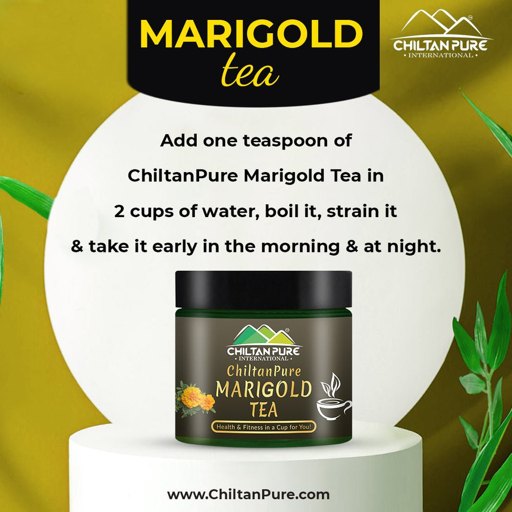 Marigold Tea - Relieve Menstrual Cramps, Supports Oral Health &amp; Improves Skin Health - ChiltanPure