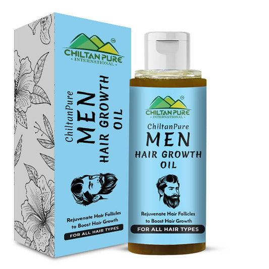 Men Hair Growth Oil – Encourages Scalp Circulation, Repair Hair Damage, Rejuvenate Hair Follicles to Boost Hair Growth 120ml - ChiltanPure