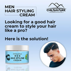 Men Hair Styling Cream – Provides Glossy Shine & Long-Lasting Hold 100ml - ChiltanPure