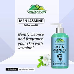 Men Jasmine Body Wash – Nourishes Dry Skin, Remove Dirt & Toxins, Enhances Body’s Natural Glow & Provides a Deep, Effective Clean 250ml - ChiltanPure