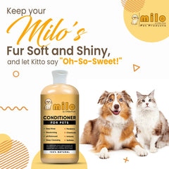 Milo Pet Conditioner – Nourishes Hair, Control Hair Fall, Prevent Itchiness, Gives Shiny Hair & Long – lasting Freshness 250ml - ChiltanPure