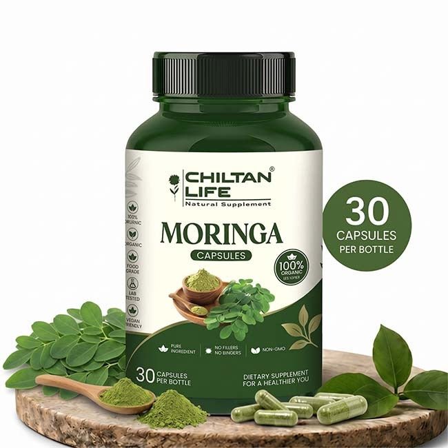 Moringa Capsule 100% Natural Moringa Tablets 30 Per Bottle 500mg - ChiltanPure