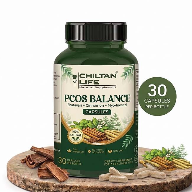 Pcos Balance Capsule 100% Qudrati Pcos Balance Tablets 30 Har bottle mein 500mg - ChiltanPure