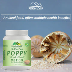 Poppy Seeds (خشخاش) – Khash Khash – Contain Pain-Relieving Compounds, Boosts Heart Health, Rich in Nutrients & Antioxidants - ChiltanPure