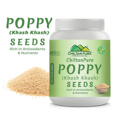 Poppy Seeds (خشخاش) – Khash Khash – Contain Pain-Relieving Compounds, Boosts Heart Health, Rich in Nutrients & Antioxidants - ChiltanPure