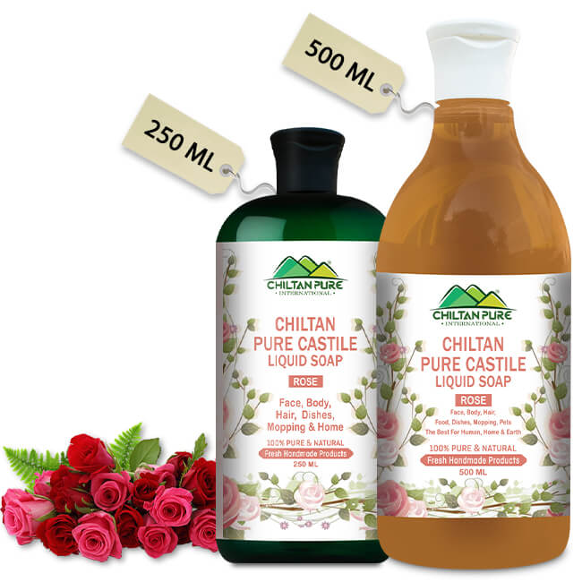 Pure Castile Liquid Soap [ROSE] - ChiltanPure