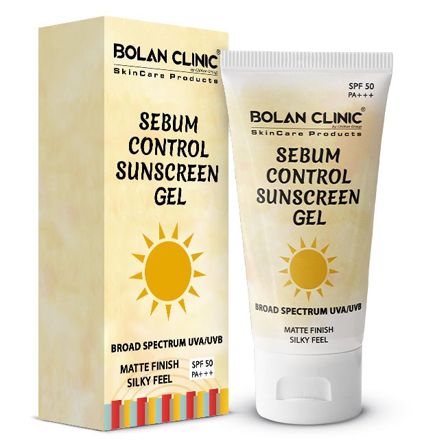 Sebo Control Gel Sebum Control Sunscreen Gel SPF 50 - Controls Excessive Oil, Gives Sil ...