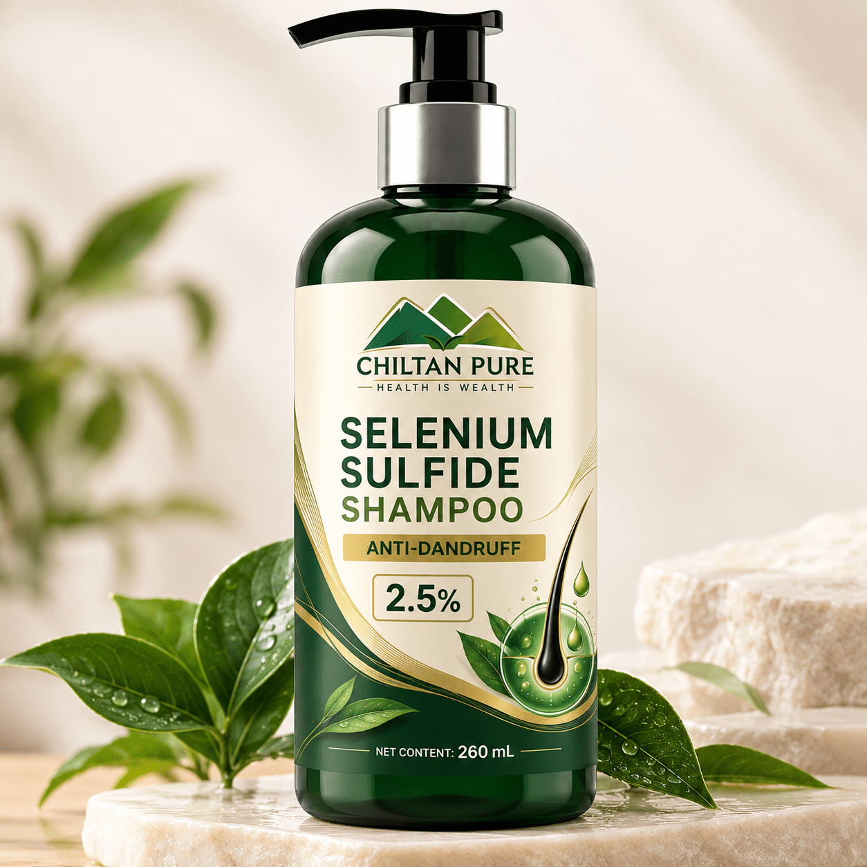Selenium Sulfide Shampoo 2.5% – 260 mL - ChiltanPure
