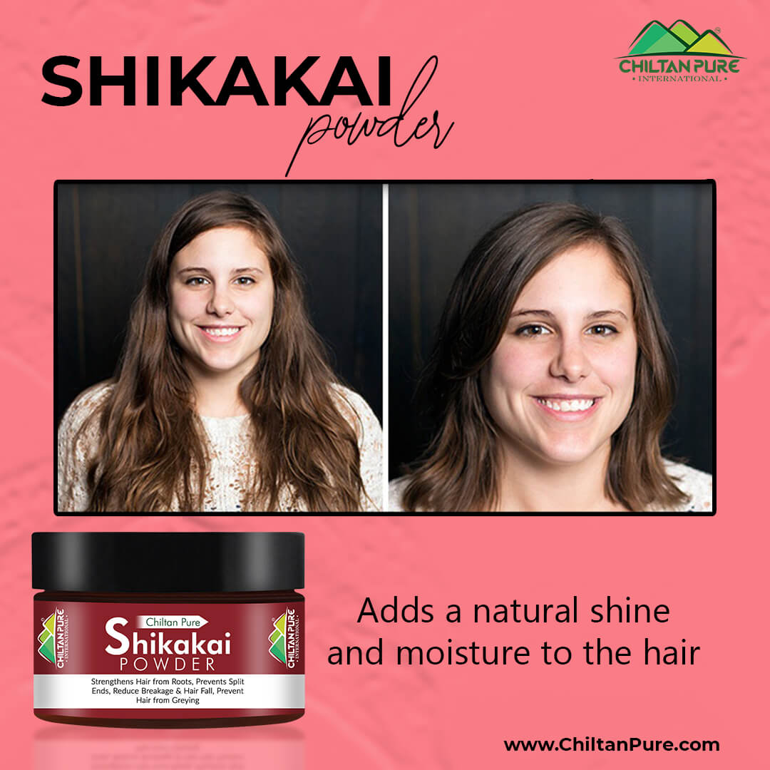 Shikakai Powder – Strengthens Hair From Roots, Prevents Split Ends, Breakage, Hair Fall, Moisturizes Hair, Prevents Split Ends, Hair From Getting Brittle & Greying - ChiltanPure