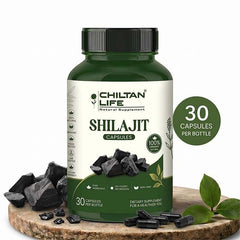 Shilajit Capsule 100% Natural Shilajit Tablets 30 Per Bottle 500mg - ChiltanPure