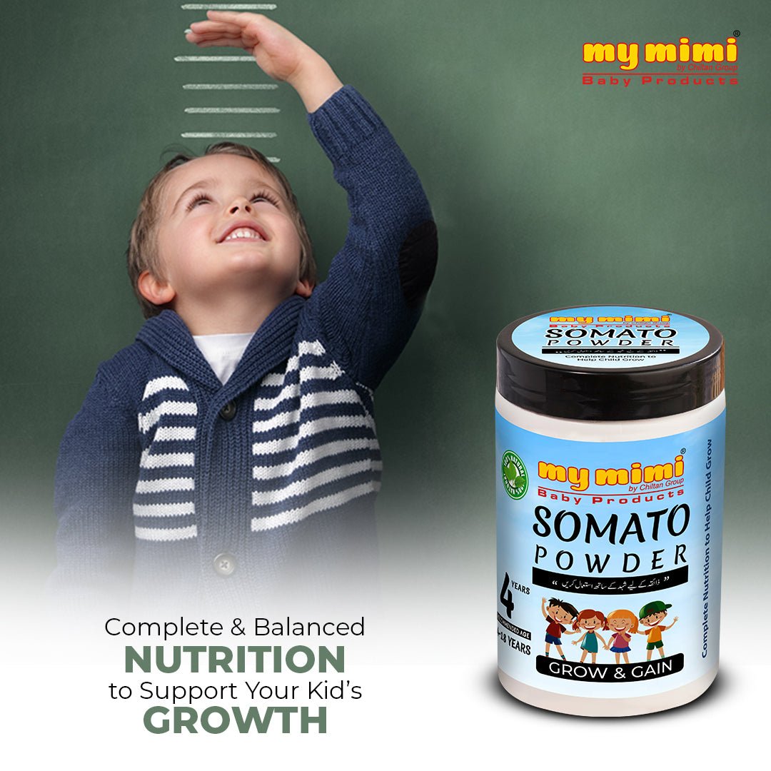 Somato Child Growth Powder 🌿 Natural Healthy Drink for growing kids with prebiotics For Growth, Immunity, Brain & Eye Health For 👧 4Years to 18Years Old Child 👦 - ChiltanPure