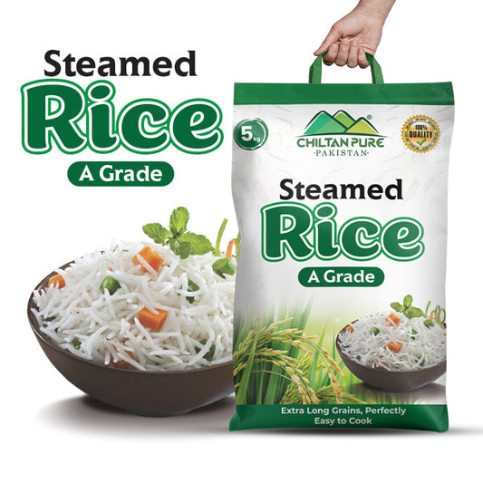 Steamed Rice – Extra Long, Extra Fluffy A - Grade Organic Grains, Finely Harvested for the Highest Quality and Perfect Aroma