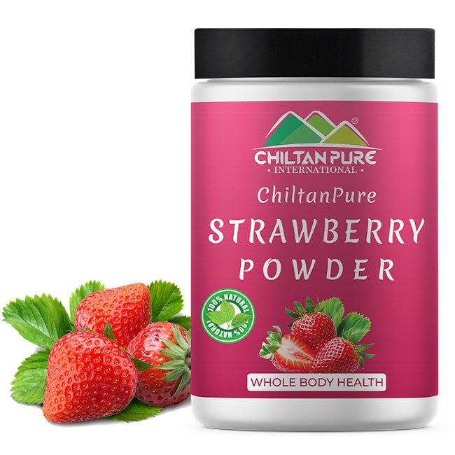 Strawberry Powder – Naturally Enhanced Sweet Flavor, Rich in Calcium, Vitamin K, Potassium & Manganese - ChiltanPure