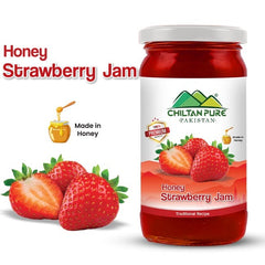 Strawberry Jam (Made in Honey) / اسٹرابیری جام / Glass packaging / 630gm