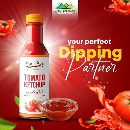 Tomatto Ketchup - Packed with a remarkable flavour of 100% real juicy tomatoes - ChiltanPure