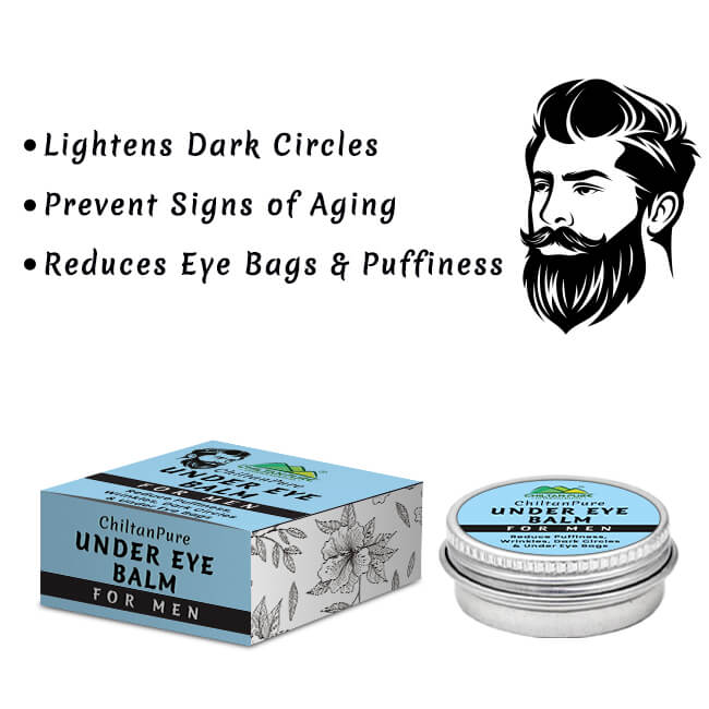 Under Eye Balm (for Men) – Reduce Puffiness, Wrinkles, Dark Circles & Under Eye Bags 20ml - ChiltanPure