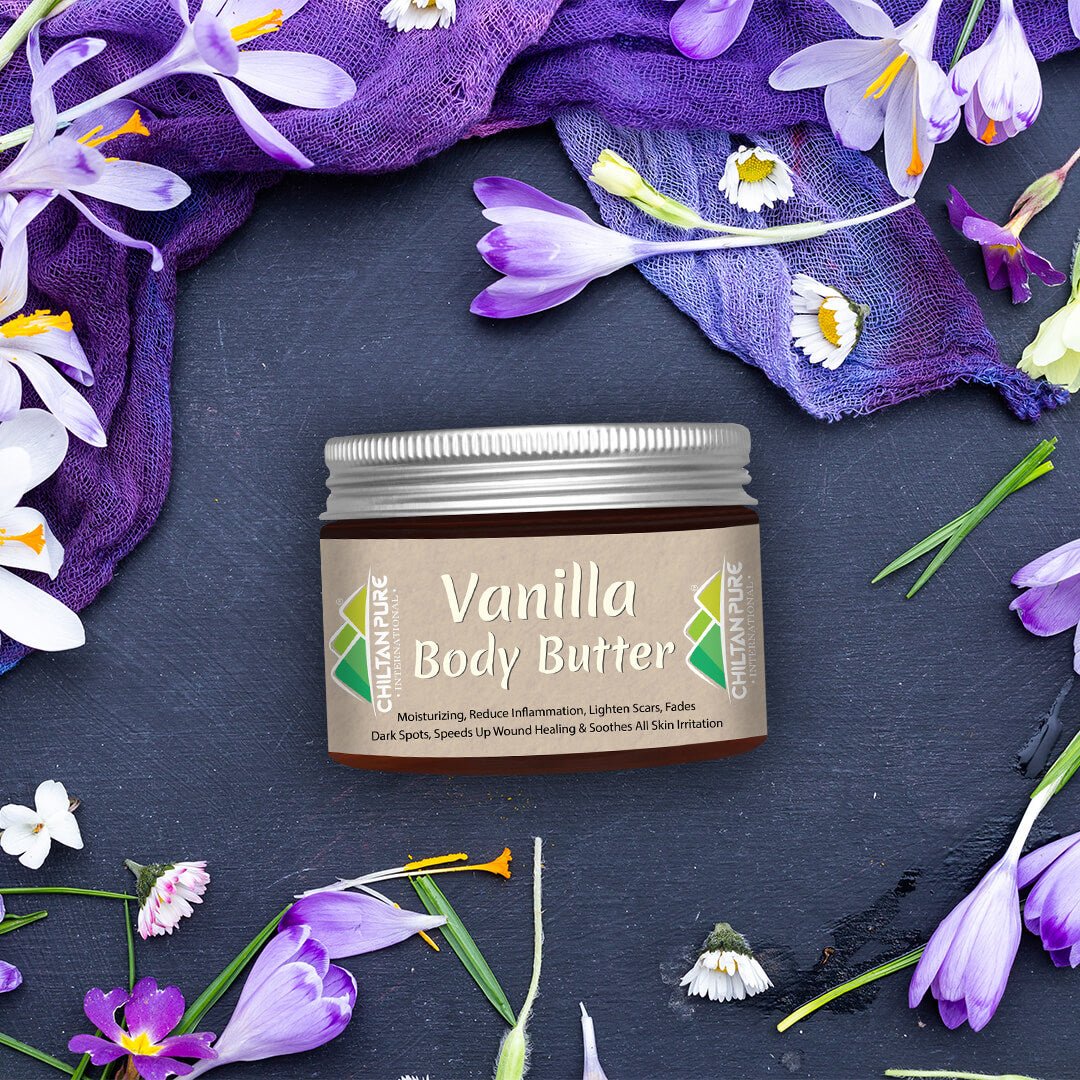 Vanilla Body Butter - Speeds Up Wound Healing &amp; Soothes All Skin Irritation [ونیلا] - ChiltanPure