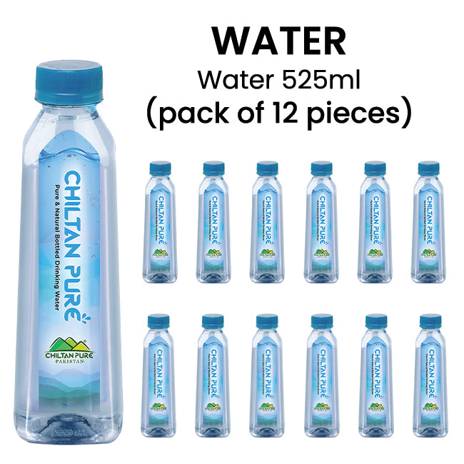 Water - Pure & Natural Drinking Water 525ml (pack of 12 pieces)