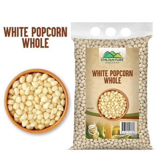 White Popcorn Whole / Safeed Popcorn Whole / سفید پاپ کارن ہول / Gross Weight 500gm± - ChiltanPure