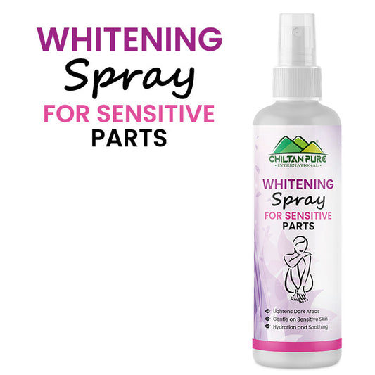 Whitening Spray - for Sensitive Areas To Lightens Dark Pigmented Underarms & Private Areas, Gives Even Skin Tone