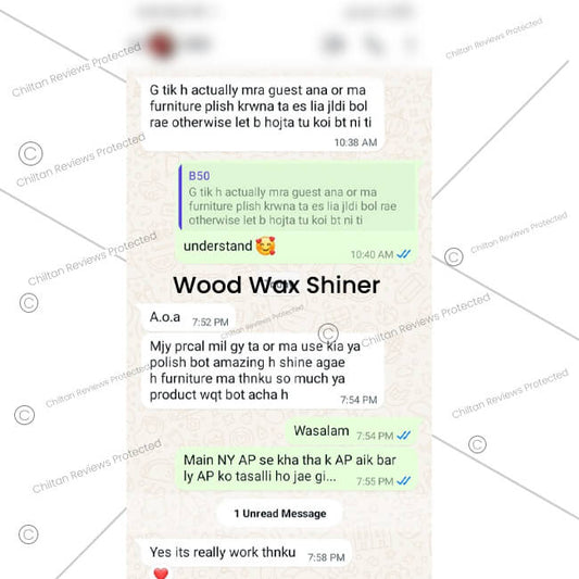 Wood Wax Shiner 🌲 Enhances Color of Wood Surface, Protects Against Dirt, and Give Shine - ChiltanPure