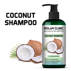 Coconut Shampoo – Rich & Creamy Formula, Maintains Moisture Balance, Repairs Damaged Hair