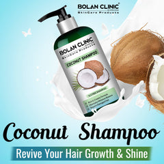 Coconut Shampoo – Rich & Creamy Formula, Maintains Moisture Balance, Repairs Damaged Hair