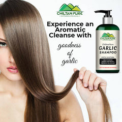 Garlic Shampoo – Enhance Hair Growth, Prevent Dandruff, Gives Shine to Hair & Repair Split Ends 250ml - ChiltanPure