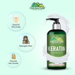 Keratin Shampoo – Promote Hair Growth, Restores Hair Protein, Makes Hair Shiny & Straight 250ml - Mamasjan